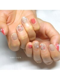 バレンタインネイル