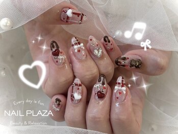 バレンタインネイル