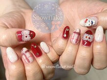 スノーフレーク(Snowflake)/りんごデザイン☆秋ネイル