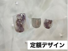 ワンフォアスマイル 北谷店(One for smile)/大理石ネイル×フットジェル