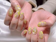ネイルサロン リン(Lin)/春夏　ミモザネイル