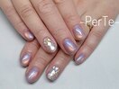 紫陽花ネイル/シェル/キラキラ