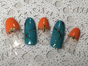 ネイルサロン リリオ(Nail Salon Ririo)/ターコイズフレンチネイル