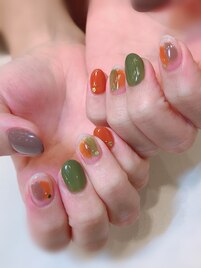 定額/秋ネイル/ニュアンス