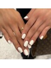 ホワイトネイル 鳳店(WHITE NAIL)/ワンカラー/ホワイト/スクエア