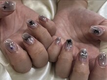 インザピンクリリー(in the pink LILY)/黒チークネイル