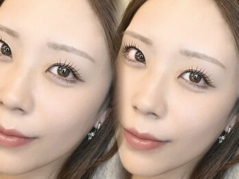 スキン 心斎橋店(skin)の写真/毛先まで濃く長く★大人気【最強マスカラパーマ上下】ケア&ぱっちり&持続upが叶う！束感仕上げの希望もok♪