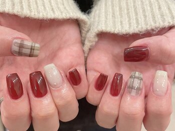 アイネイルズ 天神今泉店(I-nails)/【misato.n】チェックネイル