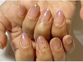 ラメグラデザインネイル(^^♪