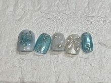 ネイルメゾン 天神店(NAIL MAISON)/ターコイズデザインリボン¥12500