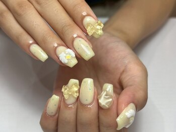ジェミーネイル シンジュク(Jemiy nail shinjuku)/【Miku】キラキラリボン¥9500