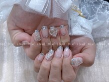 レアネイル 渋谷店(Le’a nail)/ガラスフレンチorMIUMIUパーツ