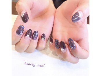 ハーティーネイル hearty nail 溝の口店/パープルデザイン