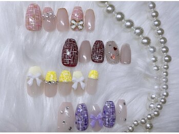 ネイル ボンボニエール 京阪シティモール天満橋店(Nail bonbonniere)/ツイードネイル