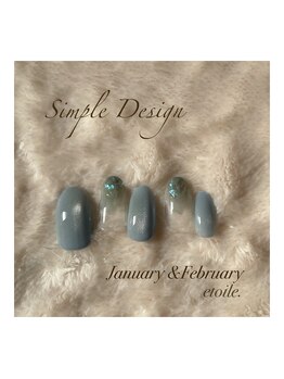 エトワールネイル 前橋川原店(Etoile)/【simple】1月2月定額デザイン