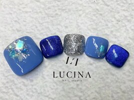 W-21 ブルーシェルミラーネイル