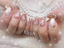 ネイルアンドまつげエクステ リッチエイト 原宿店(Rich8)/マグネット×クリスマスネイル