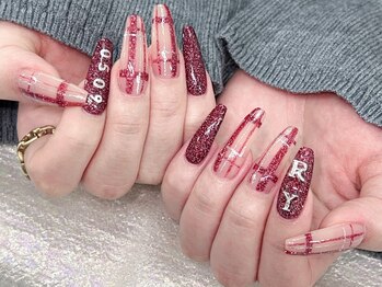 エヌワンネイル(N.one nail)の写真/チップの長さ出し+パーツ無制限付け放題¥14980♪韓国パーツも豊富★写真や画像の持ち込みOK[池袋駅徒歩5分]