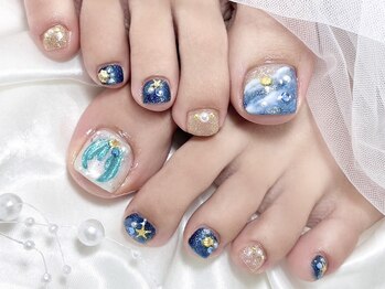ジョアアンジェ 福島店(joieange)の写真/トレンドから王道デザインまでお任せ下さい★フットネイルで足元もオシャレに◎カラー,パーツも種類豊富!