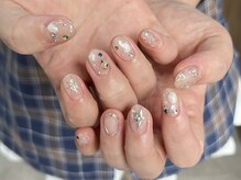 ソレイユ トータルビューティー(sole‘il total beauty)/シンプル一癖ネイル