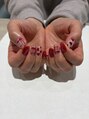 ディー ネイル アイラッシュ ヤバ(DEE nail×eyelash yaba)&nbsp;ハートとチェックかわいい