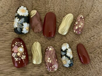 フルール ブルー(fleur bleue)/成人式用ネイルチップ