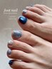 【フットネイル】うるぷるマグ×キラキラフラッシュ ¥10500