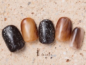 アイネイルズ 町田店(I nails)/大人ブラウングラデネイル7980円