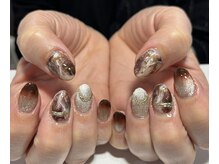 ユニティネイル(Unity nail)/秋っぽブラウンニュアンスネイル