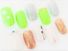 ネイルサロン クイール 小山店(NAIL SALON QUILL)/ワンカラー+パームツリー