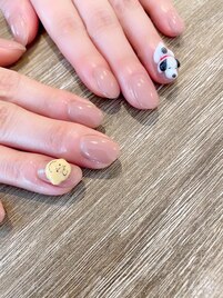 寝転びスヌーピーネイル