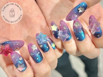 ネイルズガッシュ 溝の口店(NAILs GUSH)/ギャラクシー/星/グラデーション