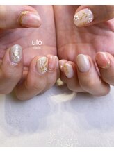 ウロネイルズ(ulo nails)/パールフラワーデザイン
