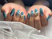 サロンドフォーエイチ(salon de 4H)/マーメイドネイルで夏らしく♪