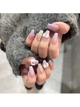 アンジー 辻堂店(Angie)/グラデーション/星ホロ/春ネイル