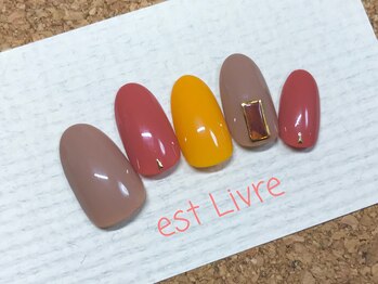 エストリブレ(estLivre)/マルチカラー&べっ甲アート