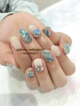 プライベート ネイルサロン マーマ(murmur)/大理石風ネイル