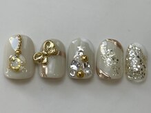 ネイルメゾン 天神店(NAIL MAISON)/クリスマスゴールド冬¥8800
