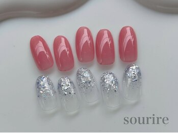 NAIL SALON sourire 六甲道店【スリール】の写真/[写真:¥4900]持込みもOK!定額制/時短サロン◆カラー変更可なのでArtは無限大！オフ込シンプルアート¥4900！