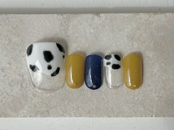 カラ ネイル 中津店(calla nail)/アニマル柄のフットネイル