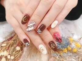 バレンタインネイル