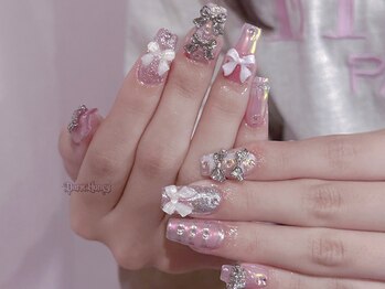 ダークハニー 原宿店(Dark Honey)/ピンクオーロラリボンネイル