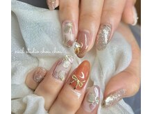 ネイルアンドアイラッシュスタジオ シュシュ(chouchou)/手描きフラワー