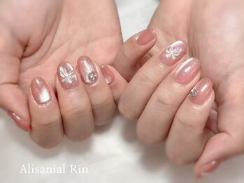 アリサネイル(ALISA NAIL)/マグネット×蝶々ネイル