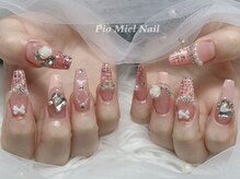 ピオミエルネイル 新宿(pio miel nail)/ピンクツイードネイル
