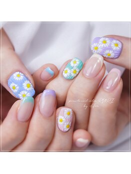 パステルカラーフラワーネイル♪