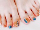 秋の定額フットネイル