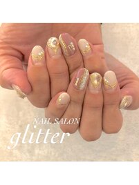 秋の大人ネイル