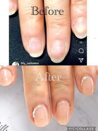 自爪育成ジェルネイル