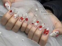 ユーネイル(YW nail)/ワンカラー＋パーツ